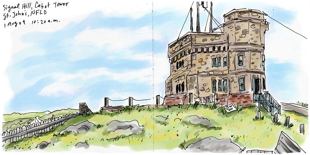 1008x505 Newfoundland, Day 3 Signal Hill - Newfoundland Sketch