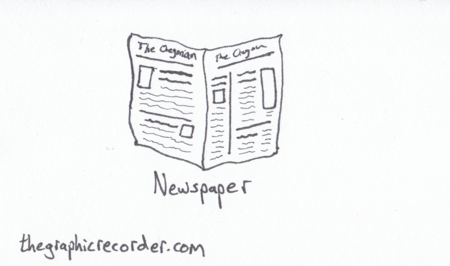 1475x873 Simple Sketches Of Things To Read The Graphic Recorder - Newspaper Sketch