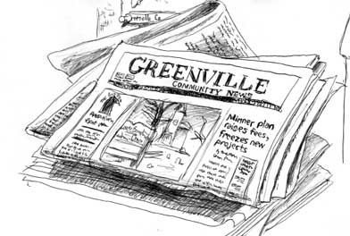 392x264 Sports In Mass Media - Newspaper Sketch