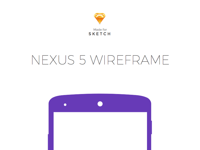 800x600 Free Sketch Nexus 5 Wireframe For Sketch Freebie - Nexus Sketch