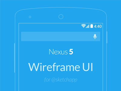 400x300 Nexus 5 Wireframe Ui Sketch Freebie - Nexus Sketch