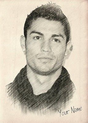 286x400 Personalised Neymarsketch Art Style Football Birthday Card - Neymar Sketch