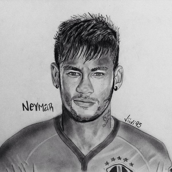 Neymar Sketch at PaintingValley.com | Explore collection of Neymar Sketch