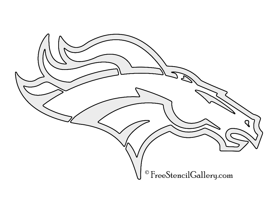 1100x850 Nfl Denver Broncos Stencil Free Stencil Gallery - Nfl Sketch
