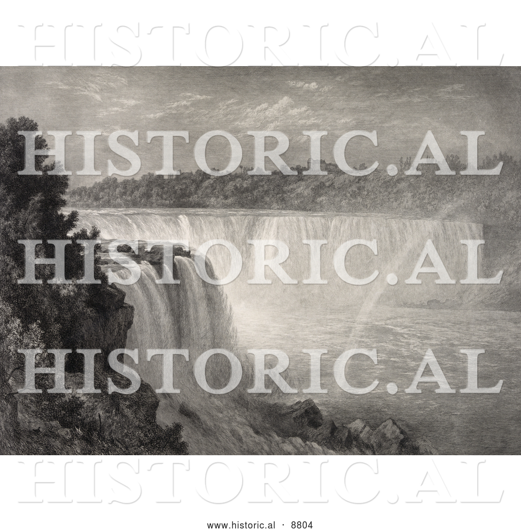 1024x1044 Historical Image Sketch A Rainbow - Niagara Falls Sketch