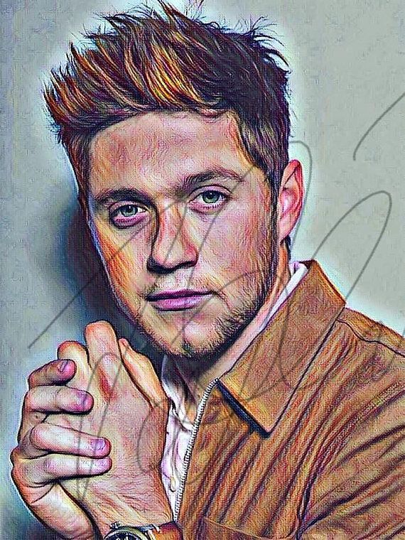 570x760 Niall Horan Drawing Print Wall Art Illustration One Direction - Niall Horan Sketch