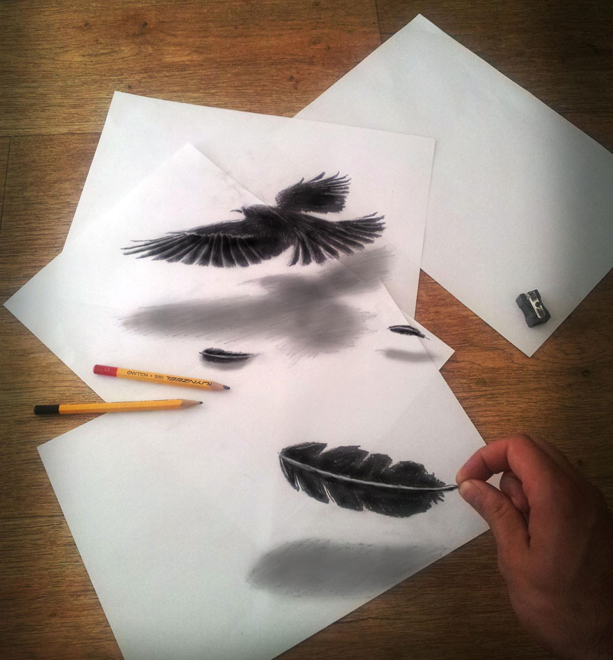 880x947 Nice 3d Pencil Sketches 30 Of The Best 3d Pencil Drawings - Nice Sketches
