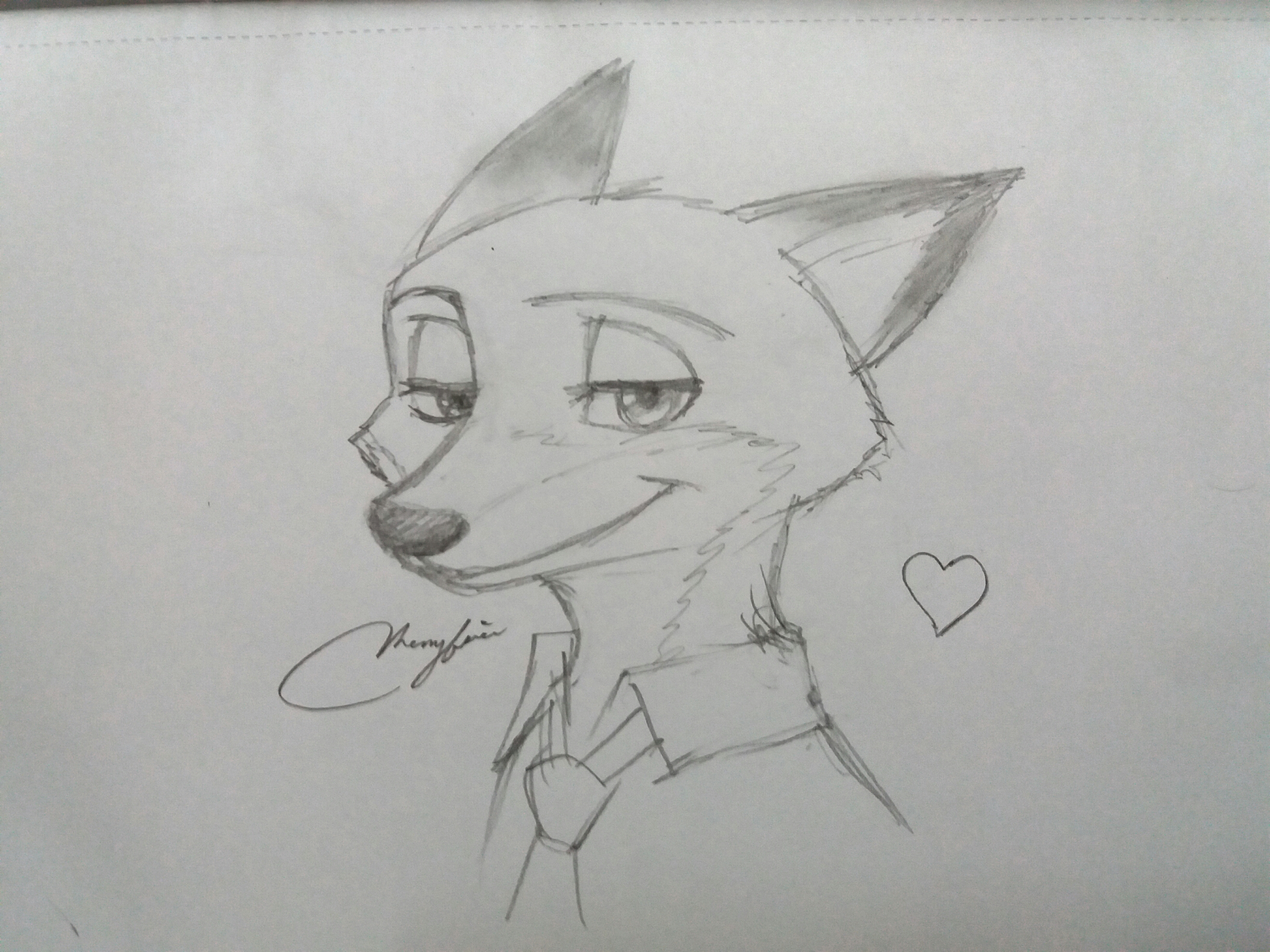 3265x2449 Nick Sketch By Vhenyfire - Nick Sketch