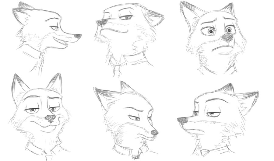 900x529 Nick Wilde Sketches - Nick Sketch