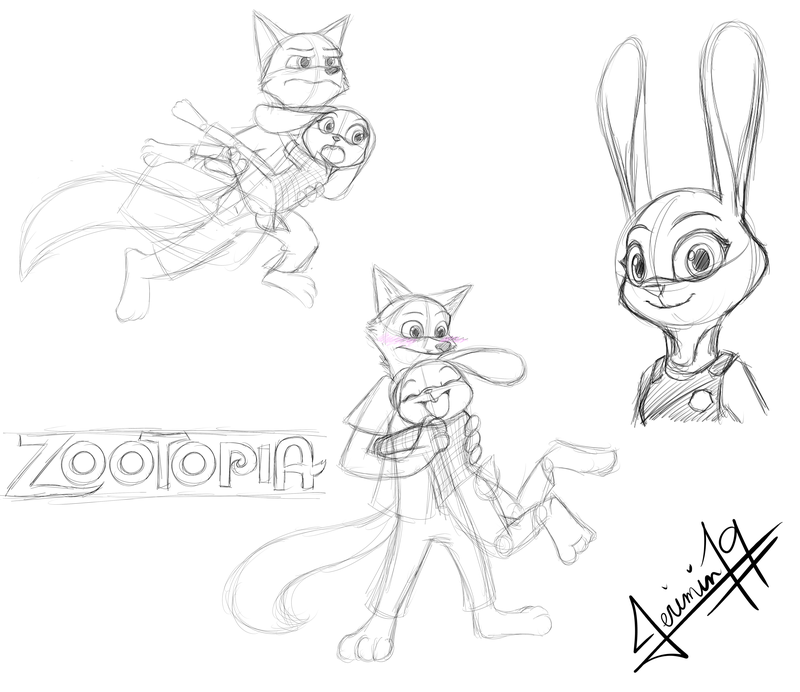 800x692 Zootopia - Nick Sketch