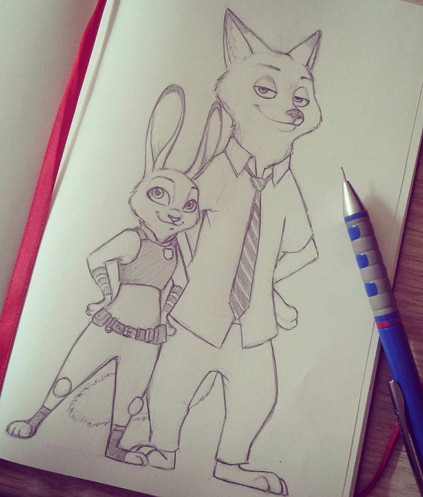 825x968 Judy X Nick Sketch - Nick Sketch