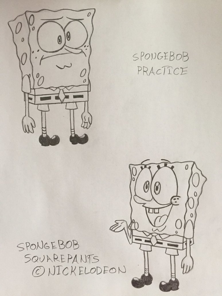 774x1032 Spongebob Practice Sketches - Nickelodeon Sketches