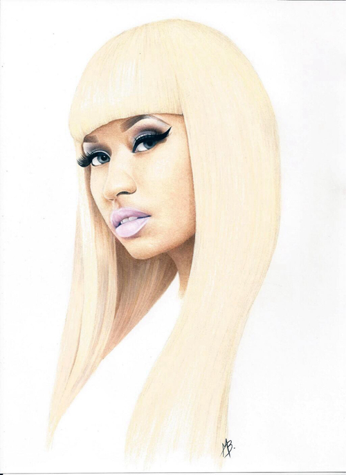 Nicki Minaj Sketch at PaintingValley.com | Explore collection of Nicki ...