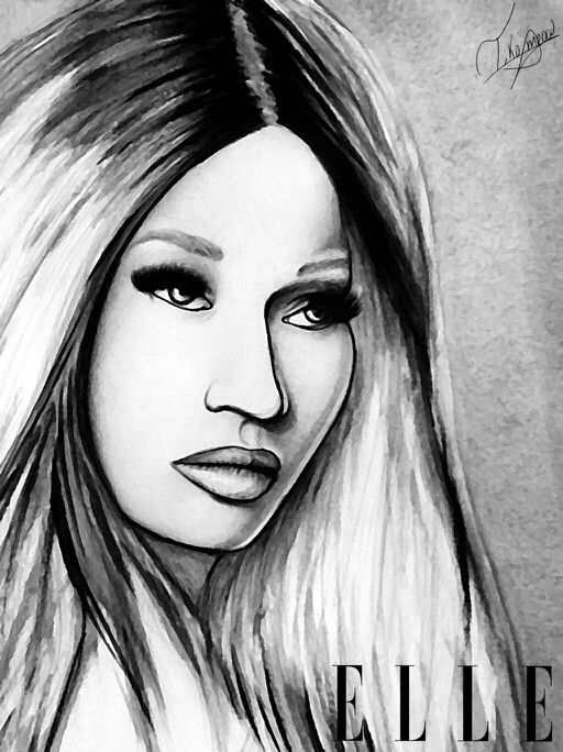 512x684 Nicki Minaj Drawing Pic Drawing Skill - Nicki Minaj Sketch
