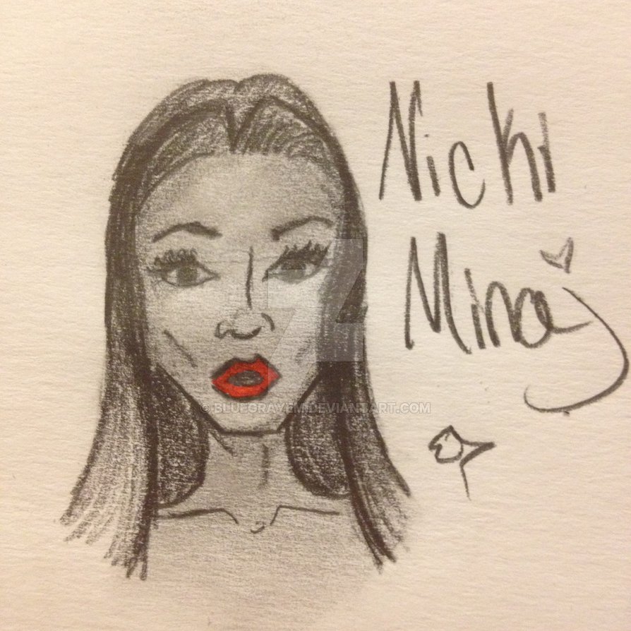 894x894 Nicki Minaj Sketch By Bluegrayem - Nicki Minaj Sketch
