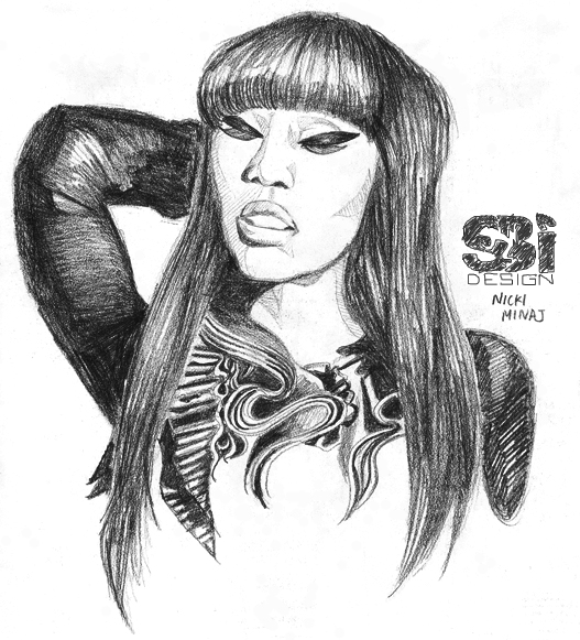 527x581 Nicki Minaj Sketch By Pookywooky - Nicki Minaj Sketch
