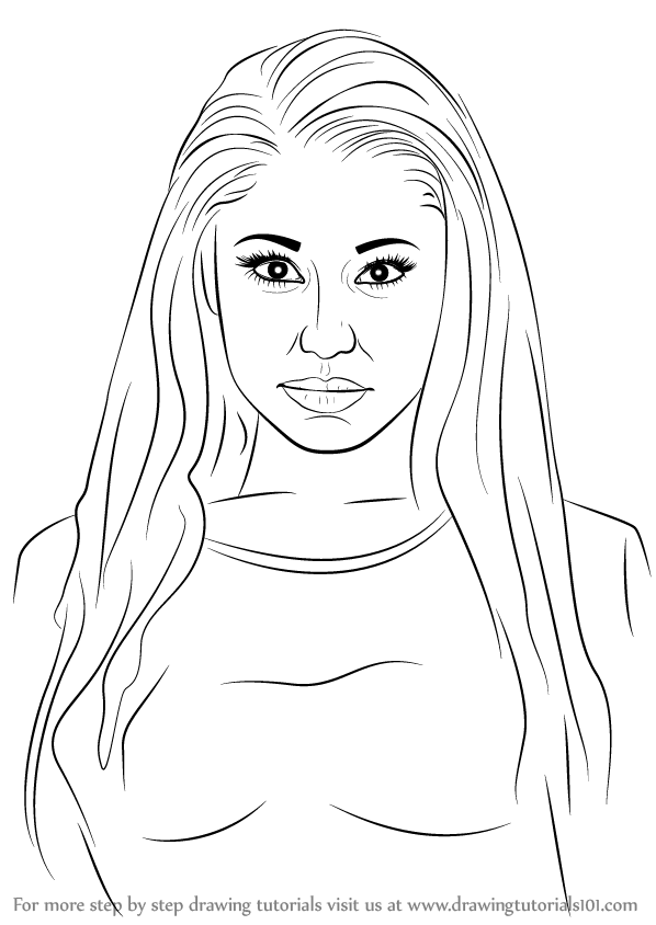 598x844 Learn How To Draw Nicki Minaj (Rappers) Step By Step Drawing - Nicki Minaj Sketch