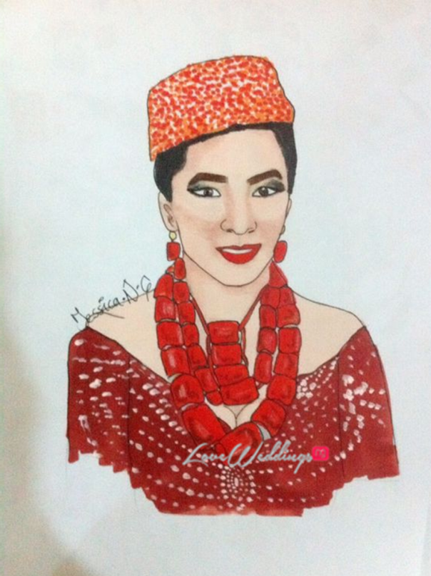 604x808 Nigerian Bridal Sketch - Nigerian Sketch