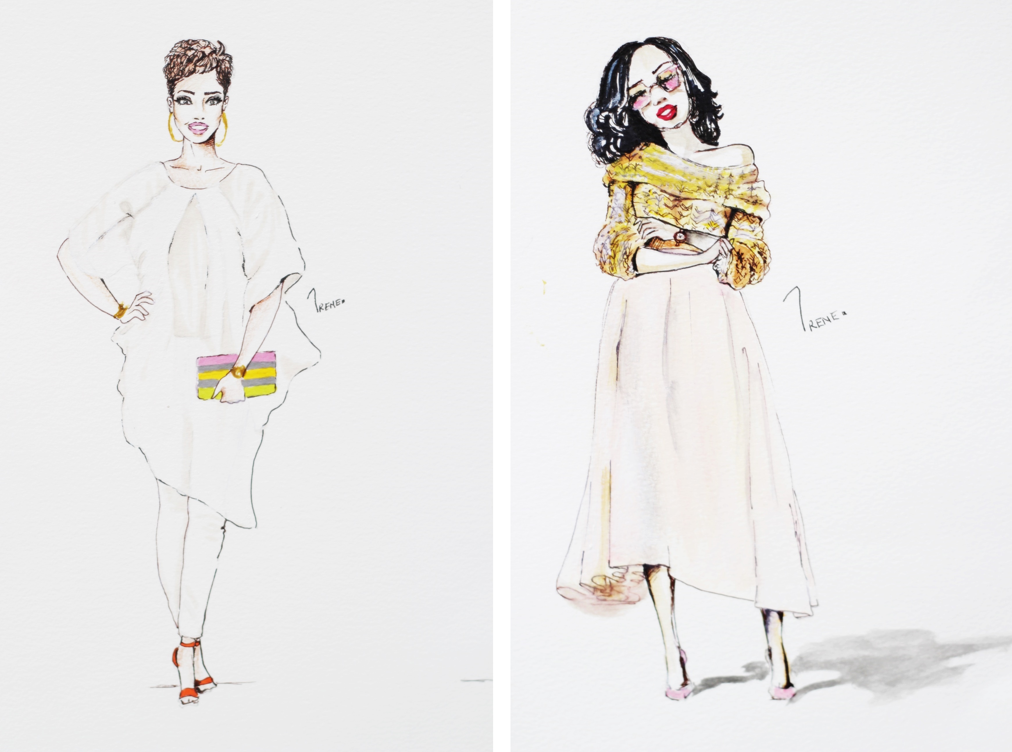 3481x2587 Yega And Her African Fashion Illustrationblackfabulousity - Nigerian Sketch