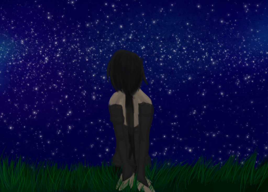 1024x735 Night Sky (Sketch) By Nunnully - Night Sky Sketch