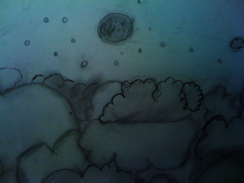 1032x774 Night Sky Sketch By Generalhound - Night Sky Sketch