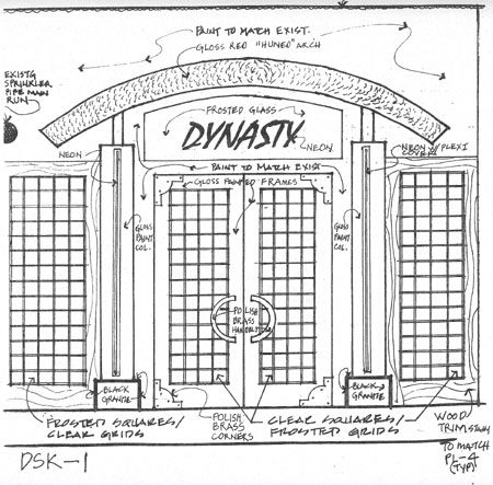 450x443 Dynasty Nightclub Concept Sketch Designed By Lu Schildmeyer - Nightclub Sketch
