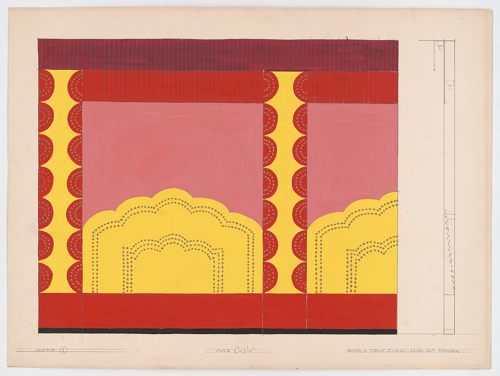 1024x770 Unidentified Restaurant Or Nightclub Interior. Wall Design - Nightclub Sketch