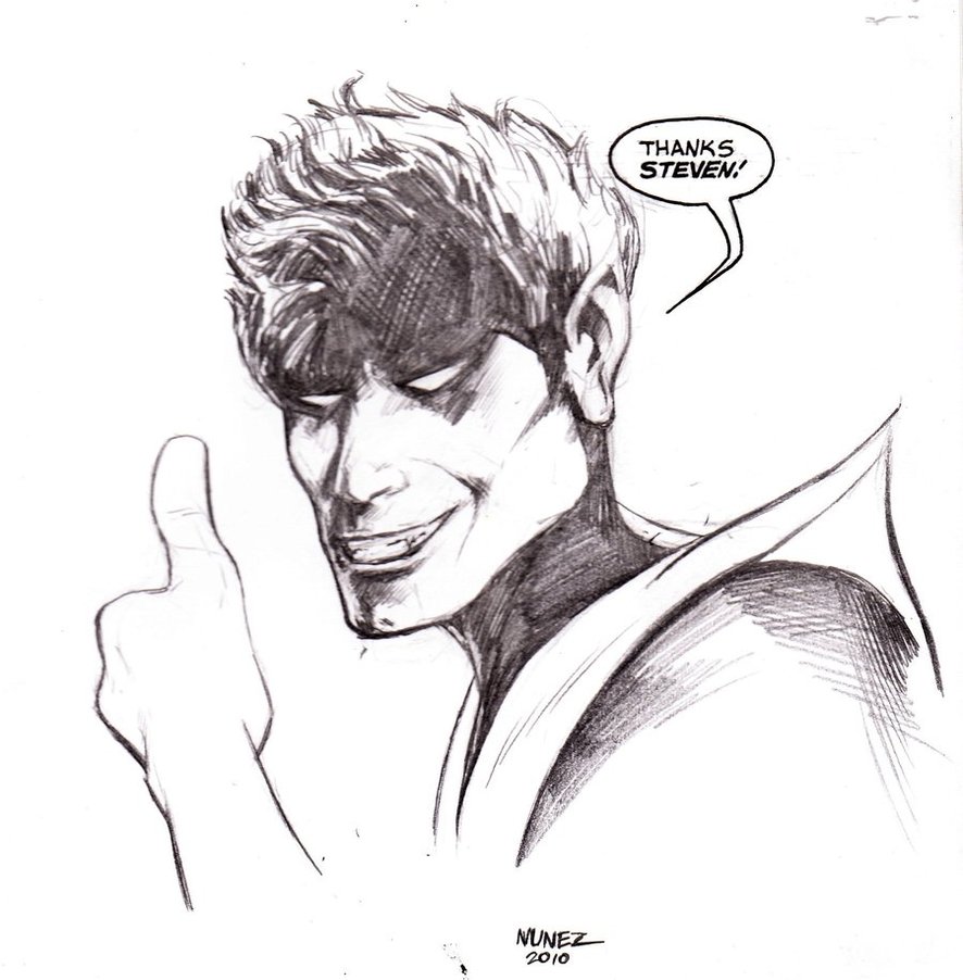 886x902 Nightcrawler Sketch By Alonsonunez - Nightcrawler Sketch