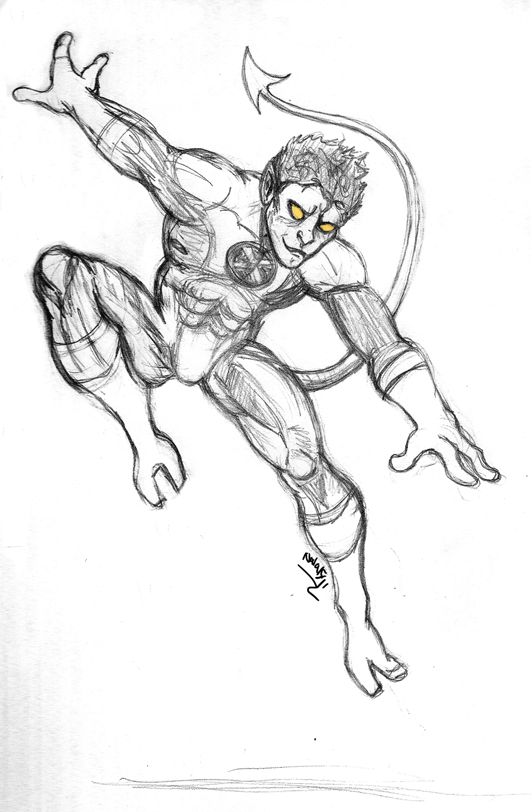531x812 Nightcrawler Sketch By Nala15 - Nightcrawler Sketch