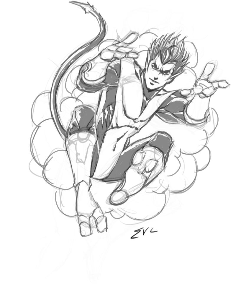 800x978 Nightcrawler Sketch By Erikvonlehmann - Nightcrawler Sketch