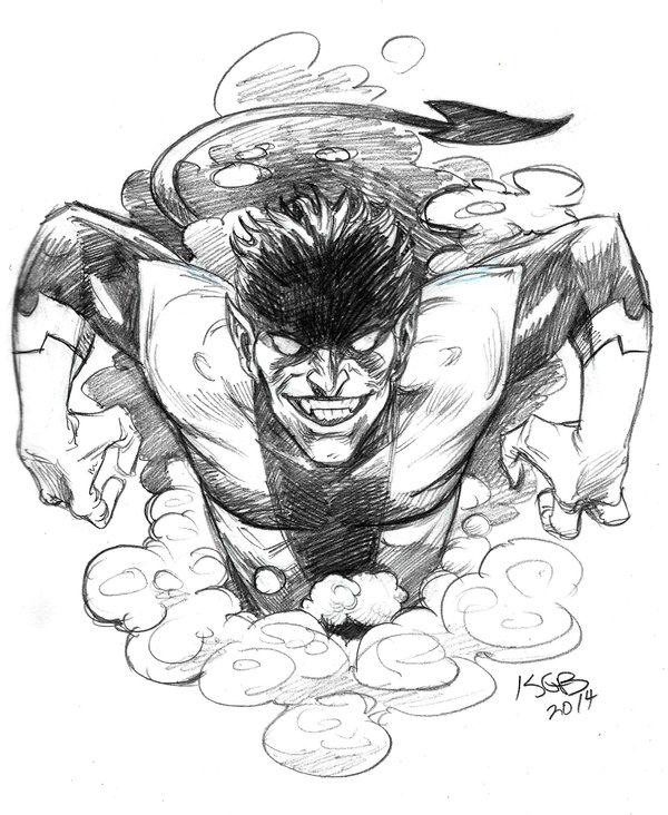 600x732 Nightcrawler Sketch By Kgbigelow - Nightcrawler Sketch