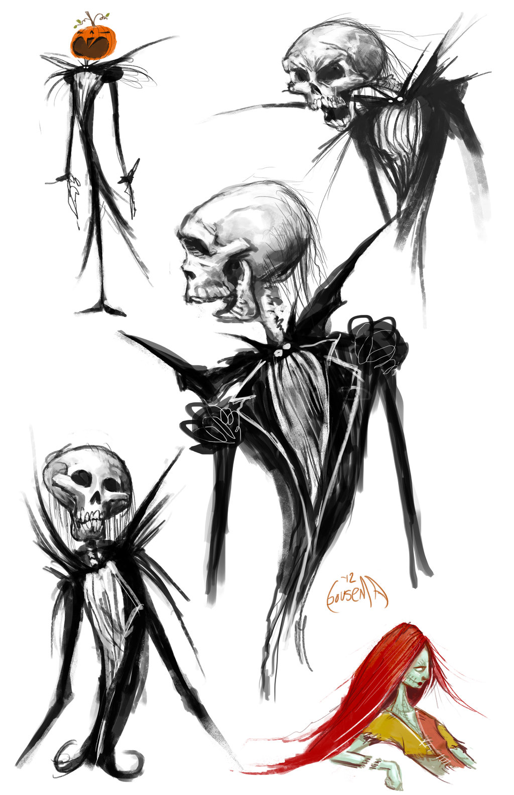 1024x1583 Nightmare Sketches By Jamesbousema - Nightmare Before Christmas Sketches