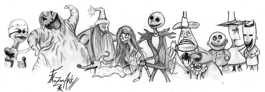 900x312 Nightmare Before Christmas By Frozenark - Nightmare Before Christmas Sketches