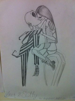 320x429 Jackandsally Drawings On Paigeeworld. Pictures Of Jackandsally - Nightmare Before Christmas Sketches