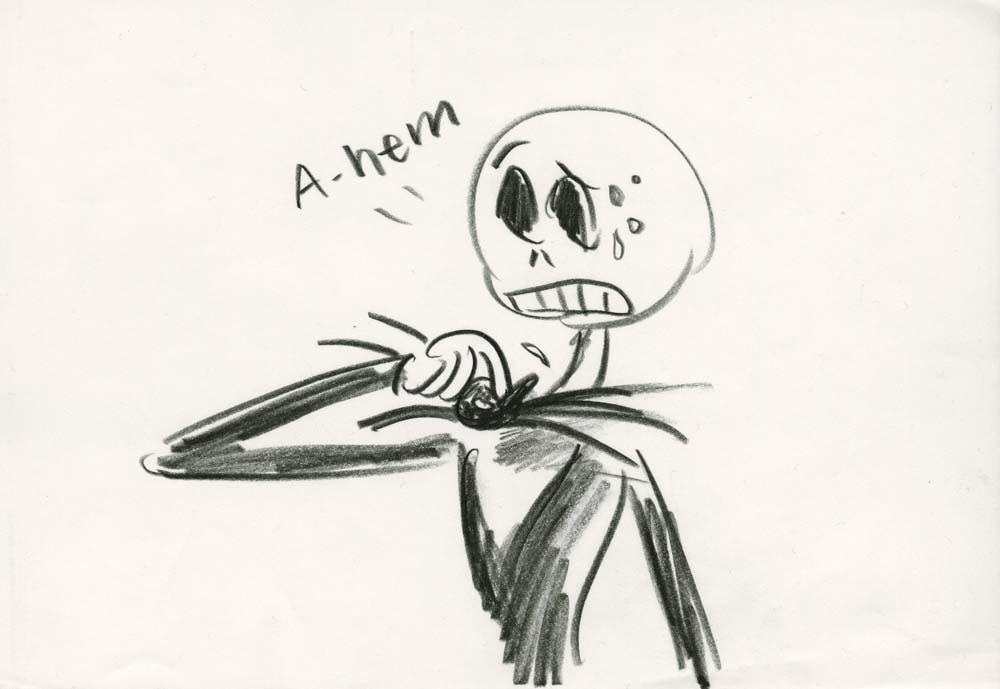 1000x689 Four Preliminary Storyboard Sketches From The Nightmare Before - Nightmare Before Christmas Sketches