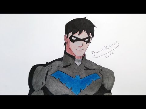 480x360 How To Draw Nightwing Speed Drawing - Nightwing Sketch