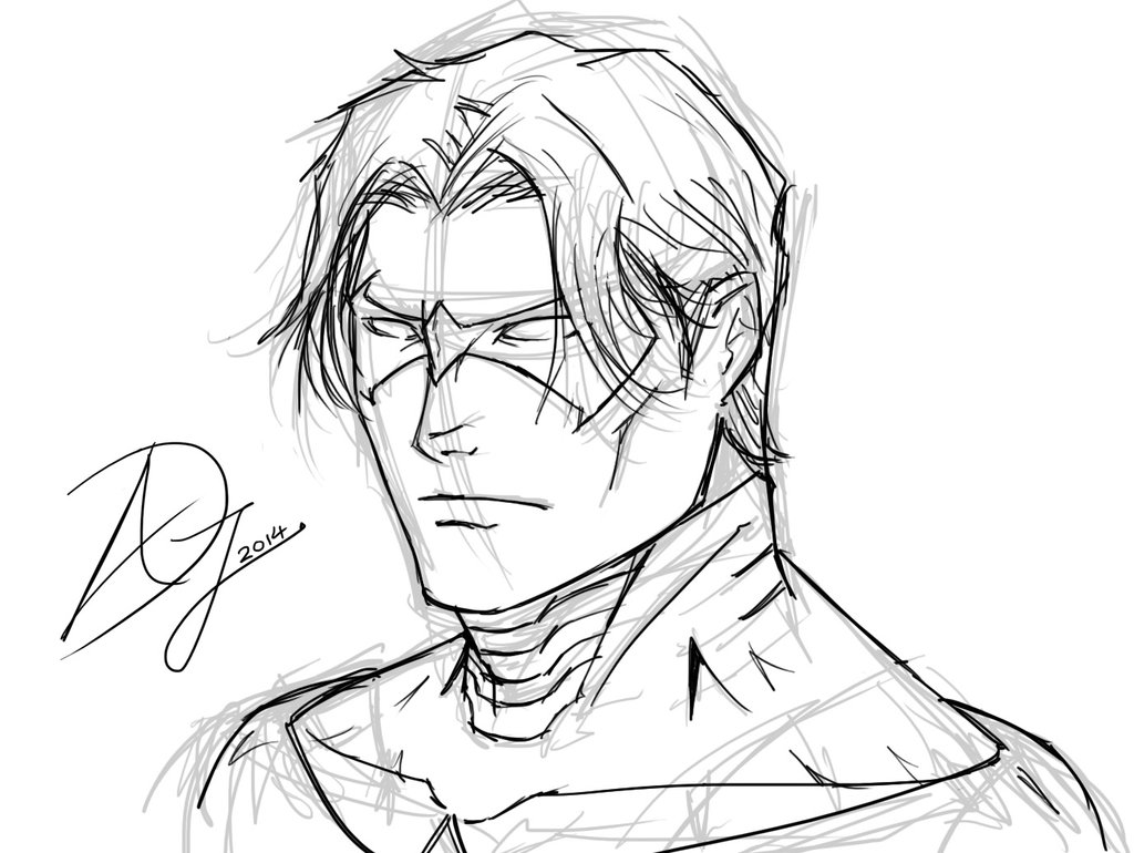 1024x770 Nightwing Sketch By Armanddj - Nightwing Sketch