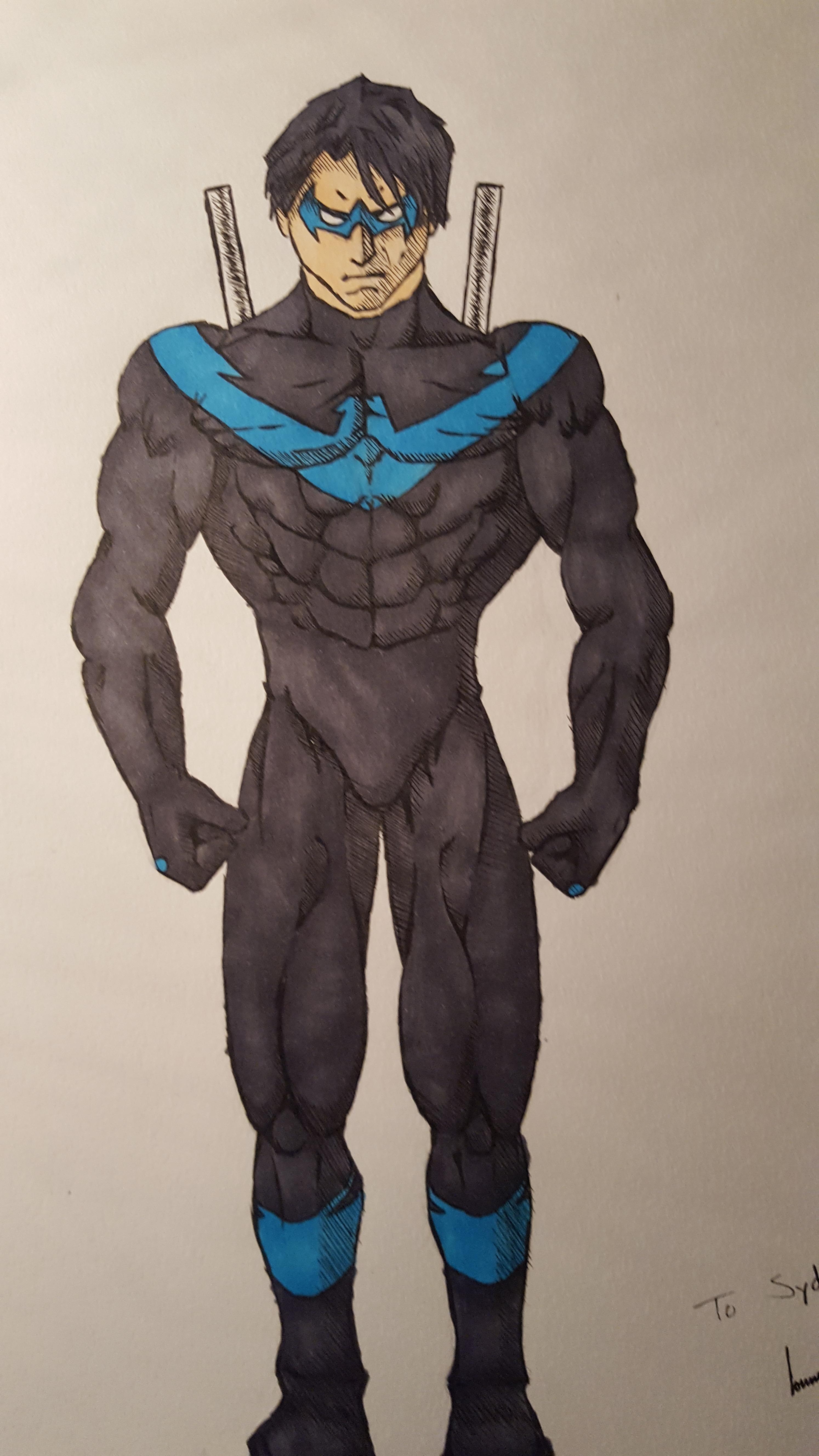 Nightwing Sketch at Explore collection of