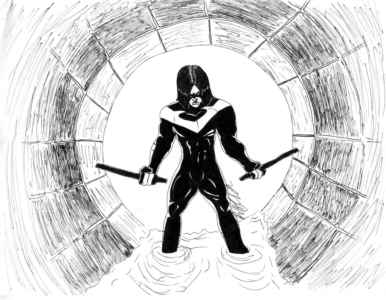 1600x1246 Sketch Off 2011(Weeklyish) Nightwing Batman List (Week 2) By - Nightwing Sketch