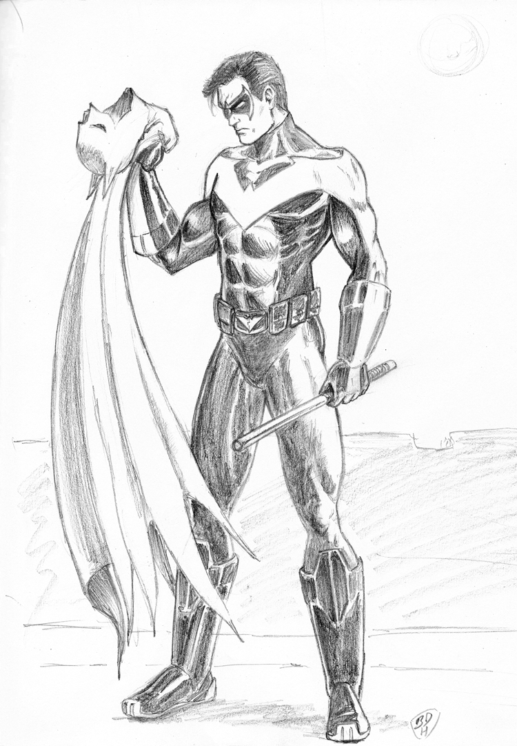 750x1081 Sketch Brandon Delgado Art - Nightwing Sketch
