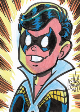 258x360 Chris G Daily Sketch Card - Nightwing Sketch
