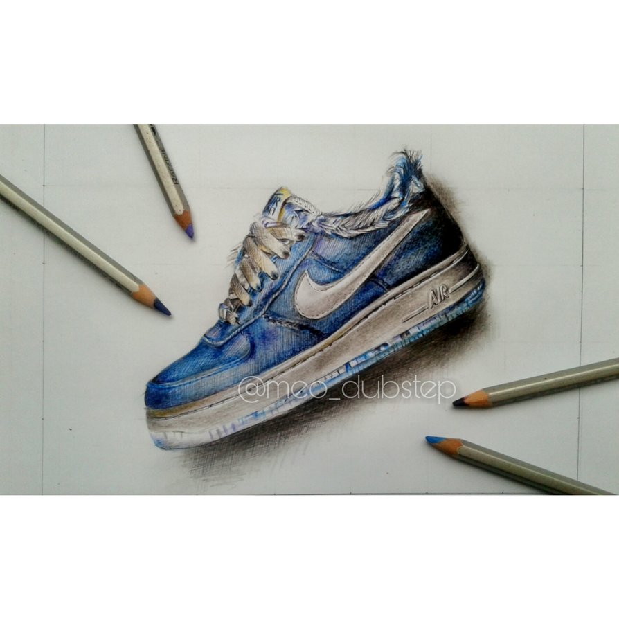 894x894 Nike Air Force 1 Full Moon By Minhmun - Nike Air Force 1 Sketch