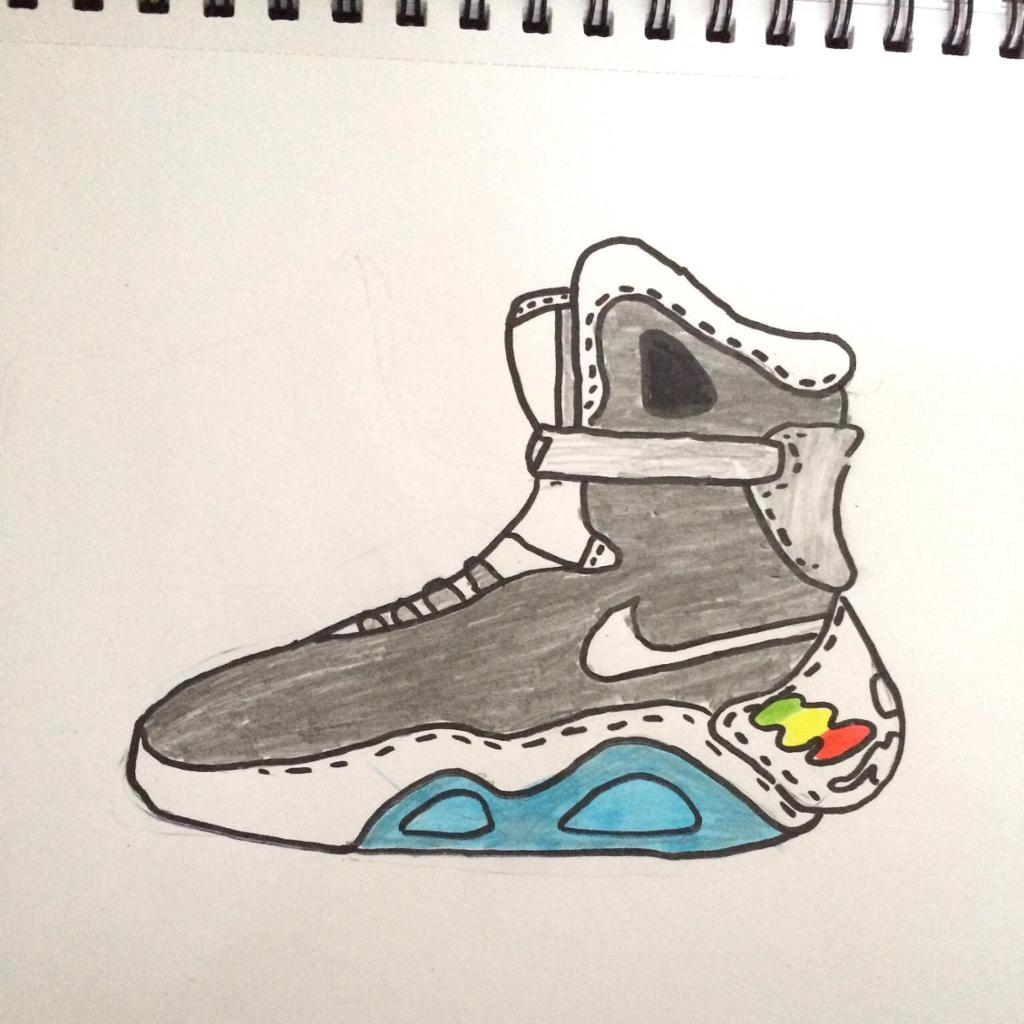 1024x1024 Nike Air Mag - Nike Air Mag Sketch