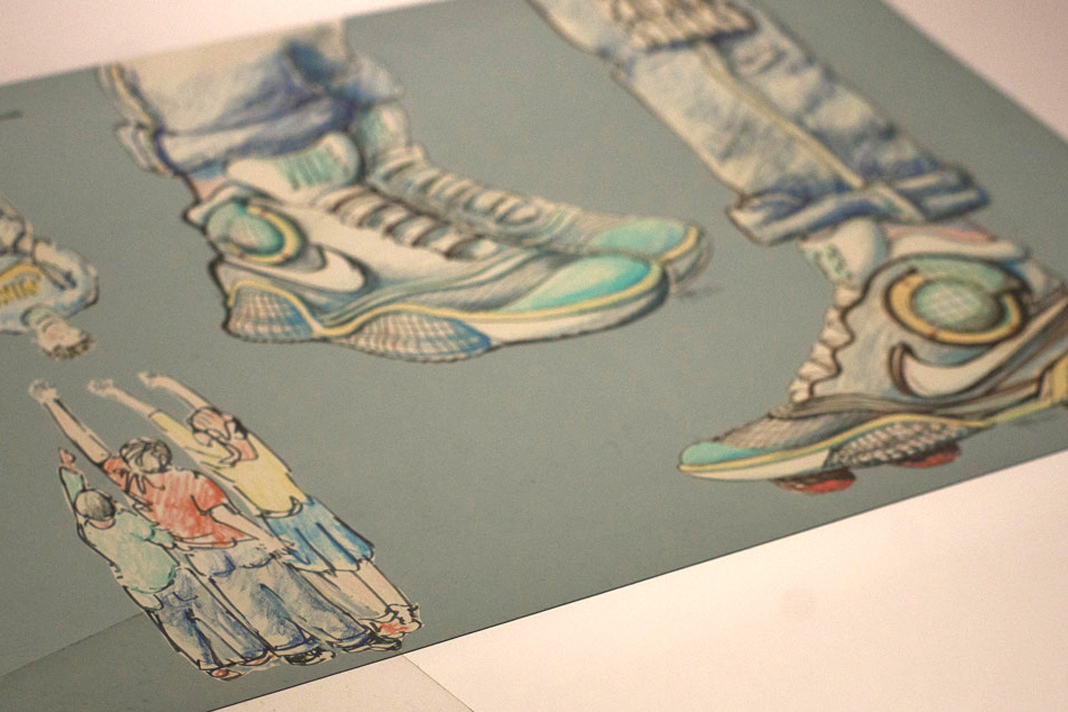 1068x712 Tinker Hatfield Sketches For The Nike Air Mag - Nike Air Mag Sketch