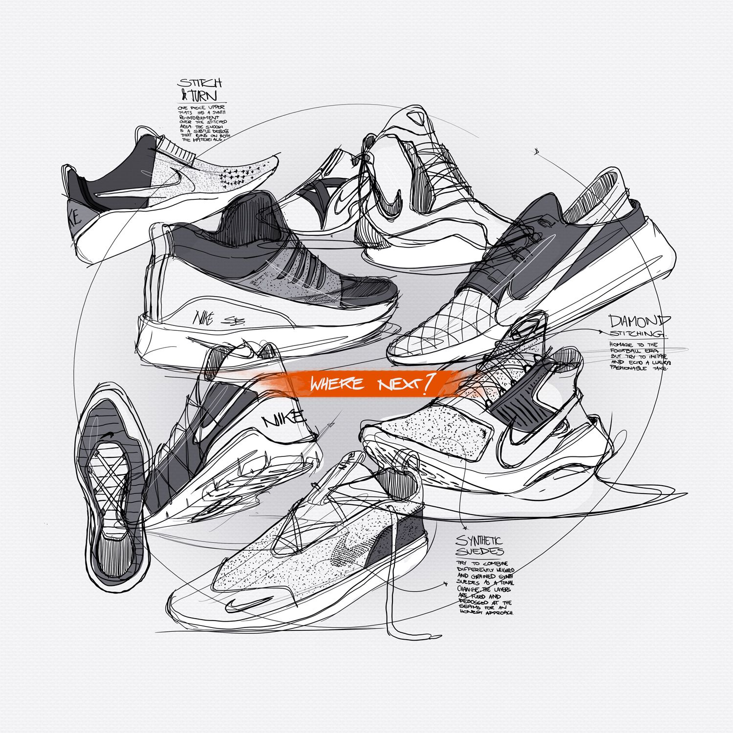 1500x1500 Nike - Nike Roshe Sketch