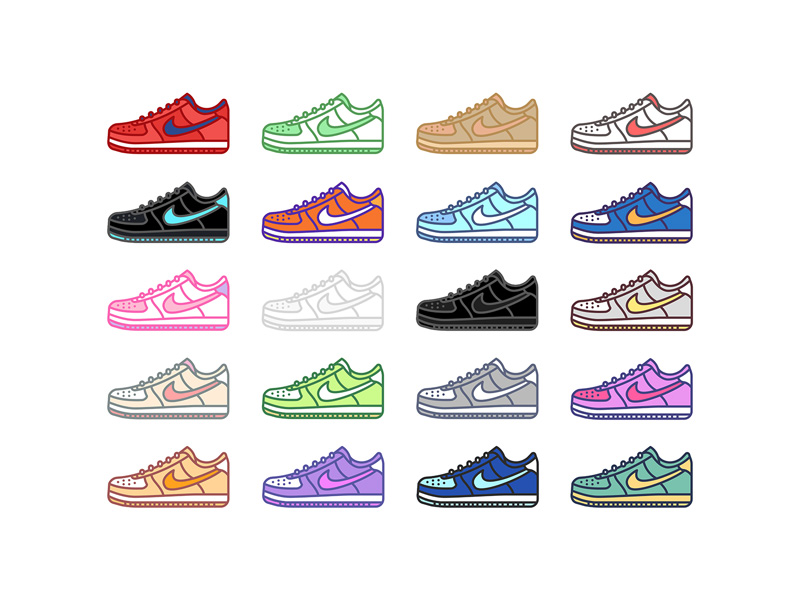 800x600 Nike Air Force 1 Shoes Sketch Freebie - Nike Shoe Sketch