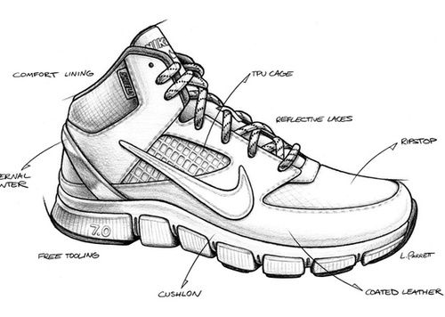 500x356 Nike Original Sketch Shoe Design Nike, Shoe - Nike Shoe Sketch