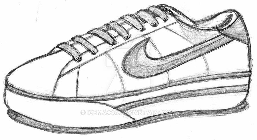 Nike Shoe Sketch At Paintingvalley Com Explore Collection Of Nike Shoe Sketch