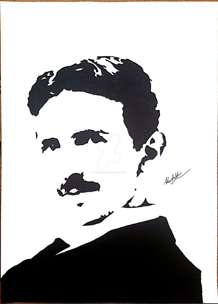 757x1055 Nikola Tesla Sketch By Kaustubh1605 - Nikola Tesla Sketch