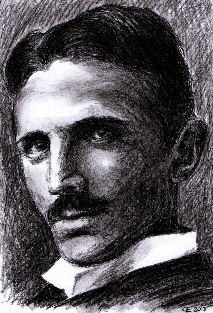 Nikola Tesla Sketch At Explore Collection Of